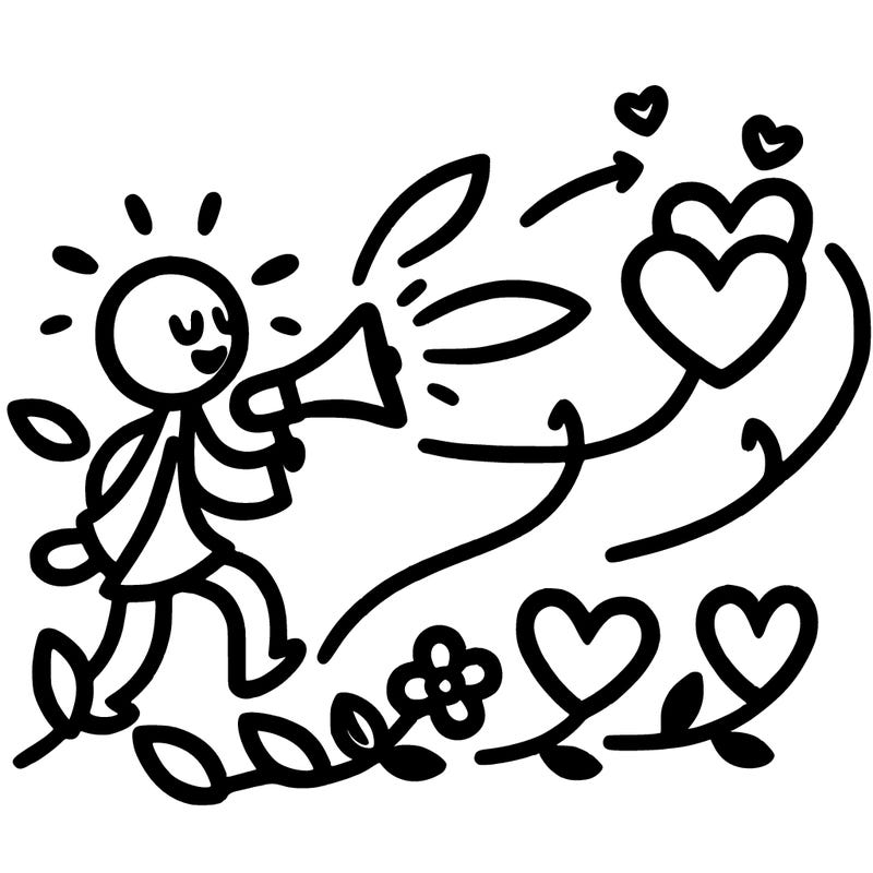 i follows my followers with hearts and flowers