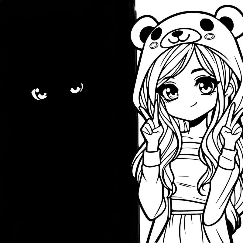 teen girl in animal costume