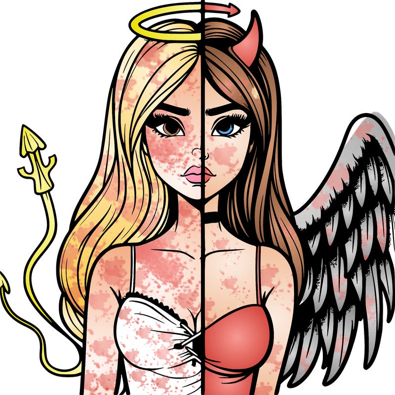 devil vs angel realistic girl