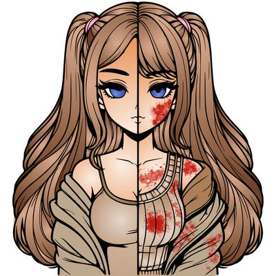 realistic girl split