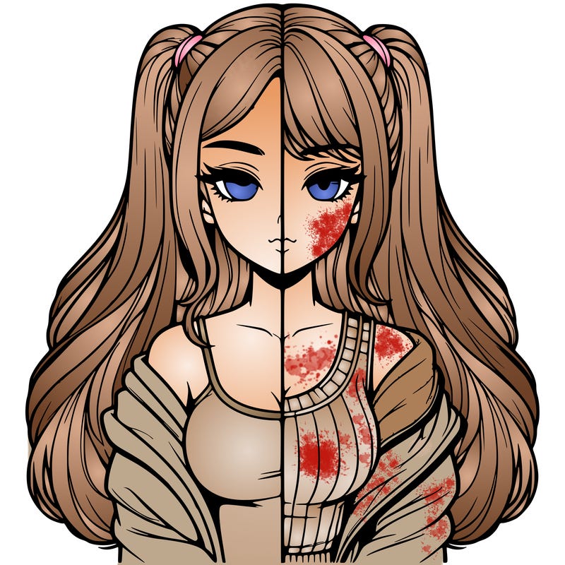 realistic girl split