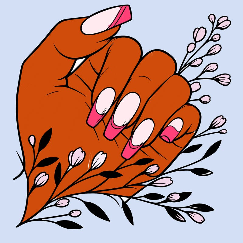 nails with french tip