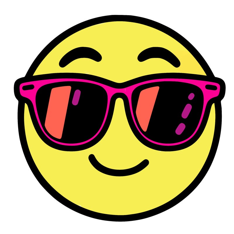 emoji with sunglasses