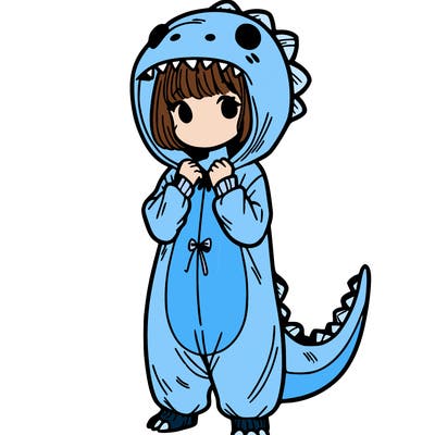dino onesies on girl
