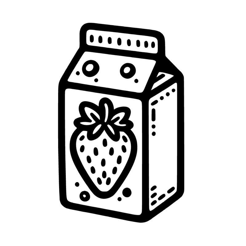 strawberry milk carten