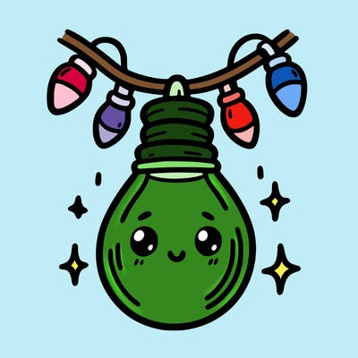 small bulb of a garland