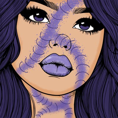 really realistic girl with lips