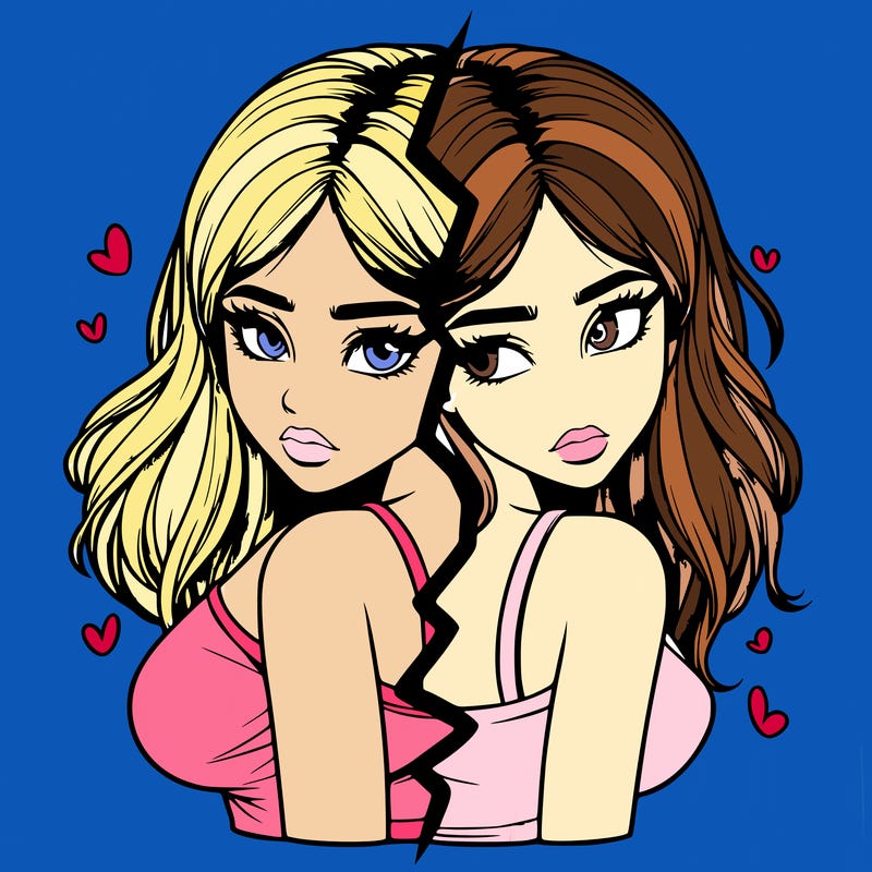 realistic girl split