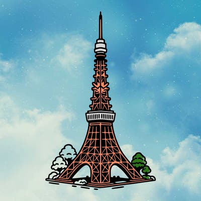 the tokyo tower with a ciliego