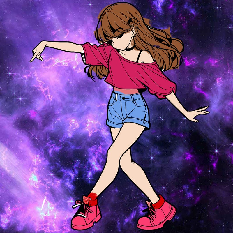 realistic girl danceing