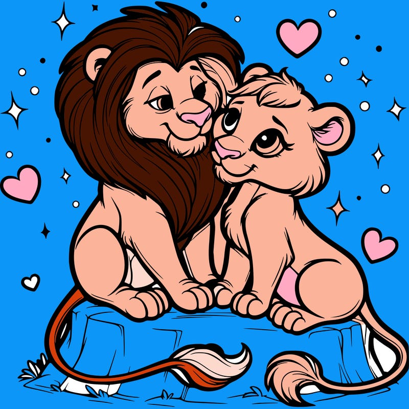 lion and lioness inlove