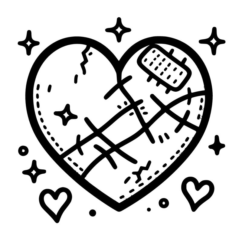 heart with scars