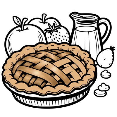 a pie of food