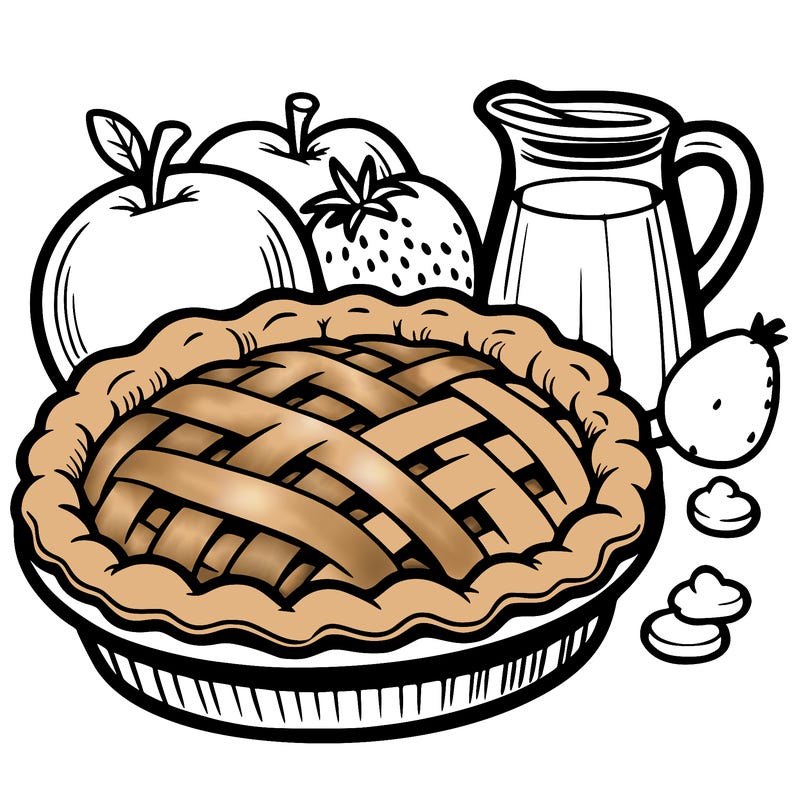 a pie of food