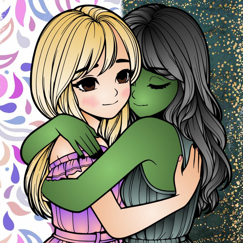 realistic girls hugging