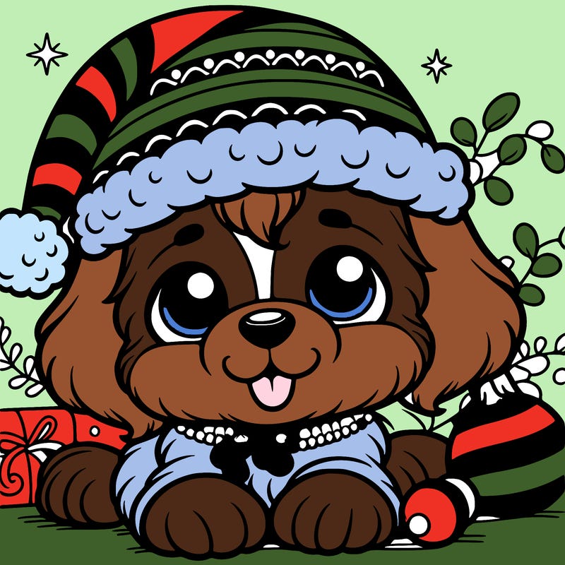 christmas baby puppy