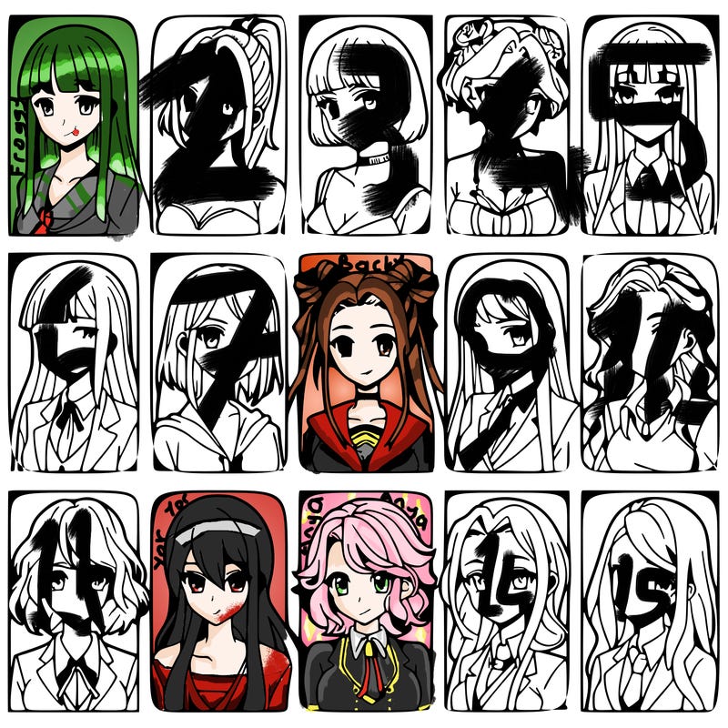 girls that look diffrent anime