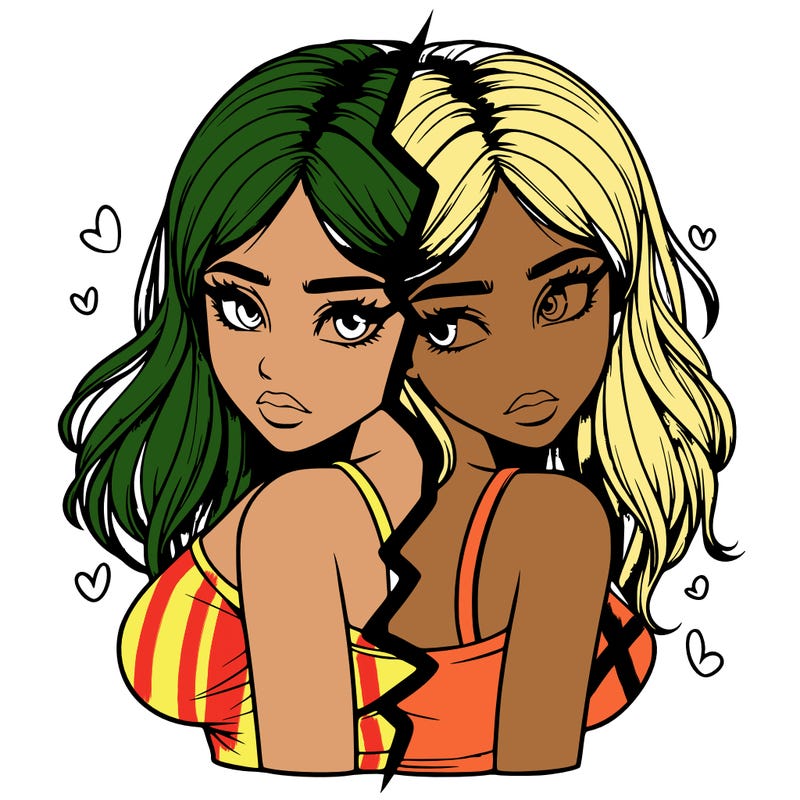 realistic girl split