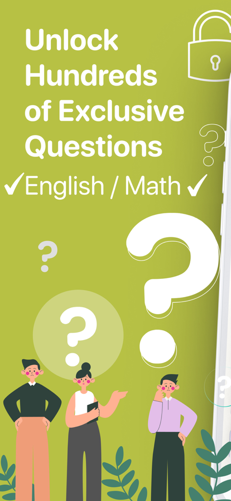 Werbegrafik für die Preptly App mit Hunderten von exklusiven Englisch- und Mathematik-SAT-Fragen für Gymnasiasten