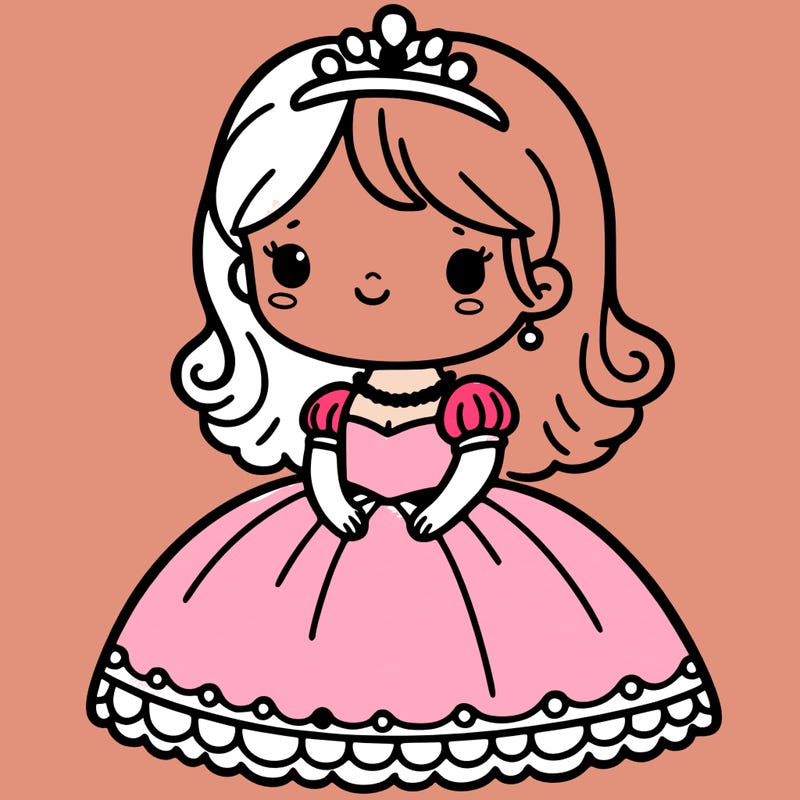 girl with princess dress