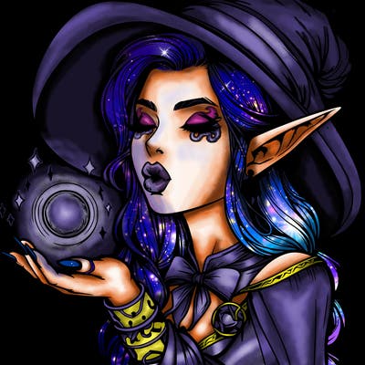 realistic elf casting a spell with lips