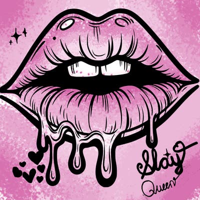 lips that look realistic and drip