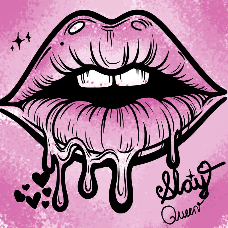 lips that look realistic and drip