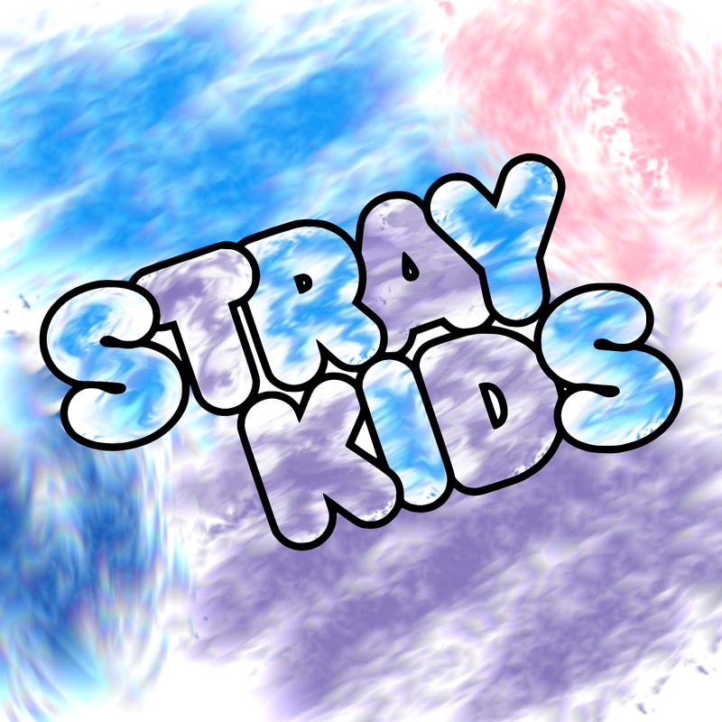 bubble letters saying stray kids