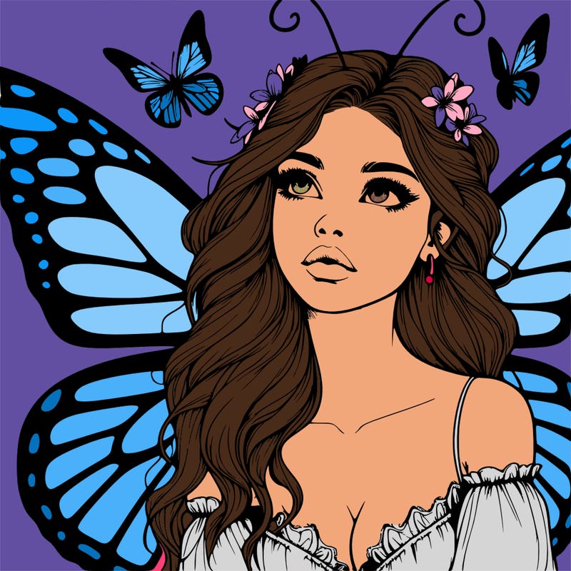 butterfly fairy realistic girl
