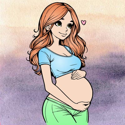 realistic pregnant girl