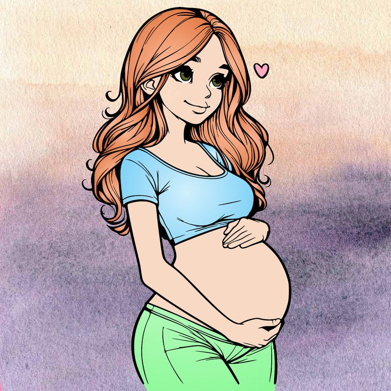 realistic pregnant girl