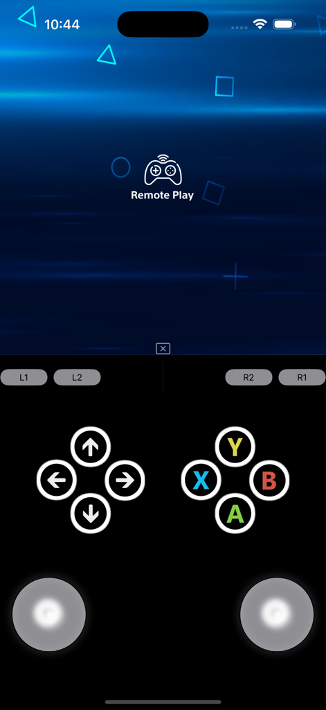 Gamepad Controller-Remote Play - Interfaz de control de gamepad virtual para juegos de juego remoto en dispositivos móviles