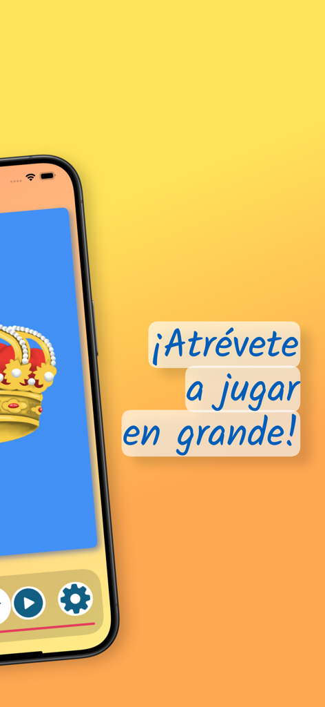 Captura de pantalla móvil de la app la baraja de la loteria mostrando una carta de corona y texto en español