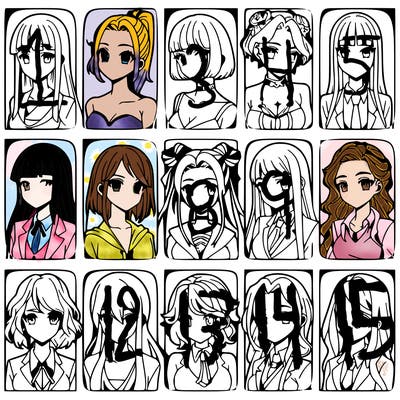 girls that look diffrent anime