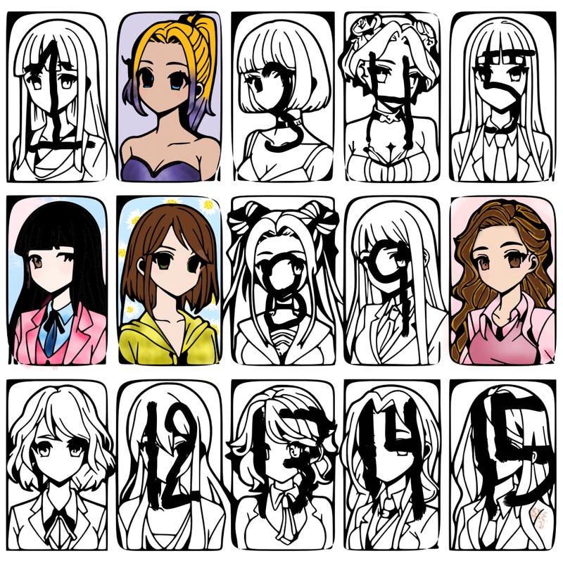 girls that look diffrent anime