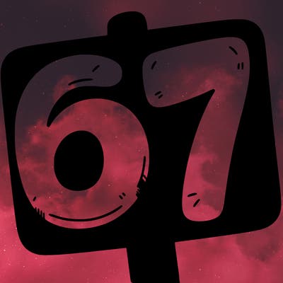 a sign that says 6 7