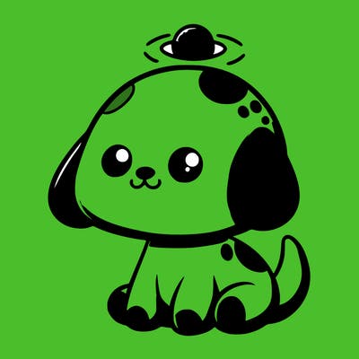 a very cute blue alien that looks like a dog