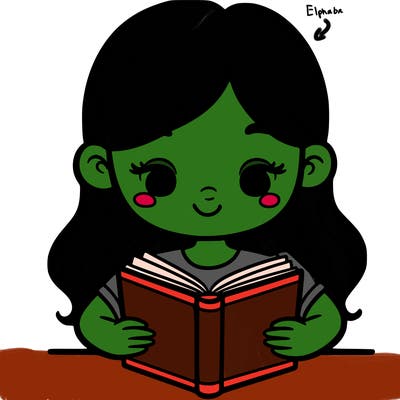 girl reading a book