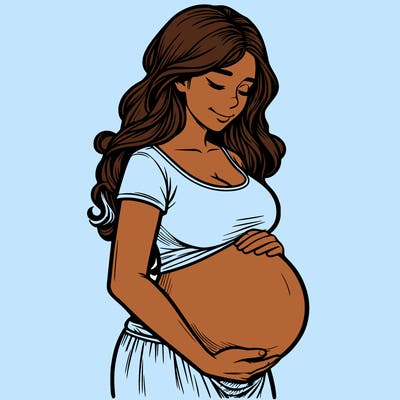 woman heavily pregnant realistic