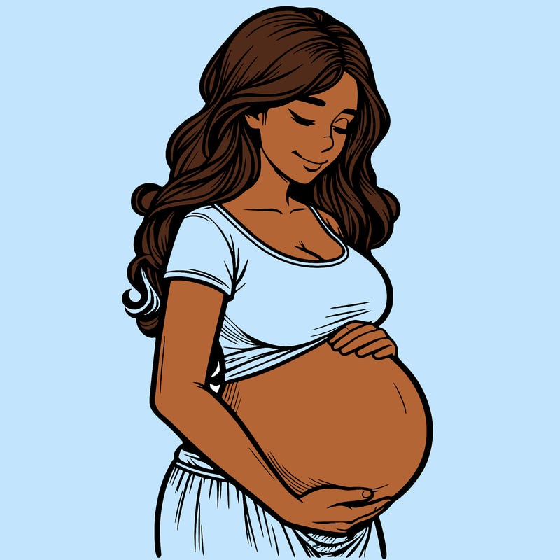 woman heavily pregnant realistic