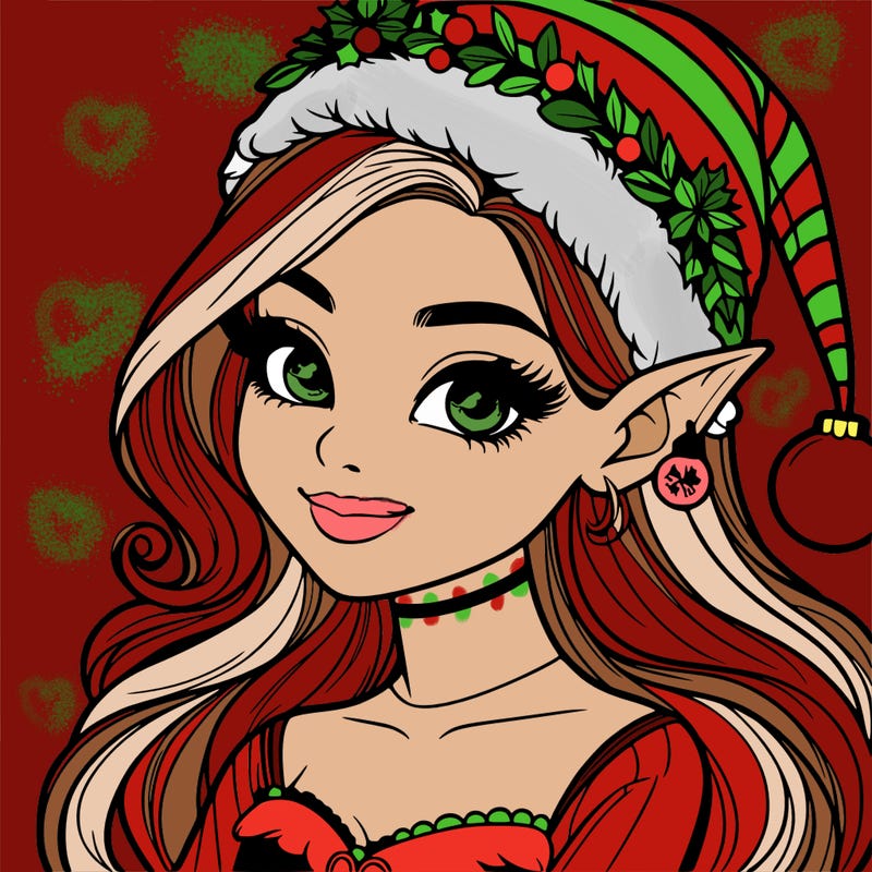 christmas girl elf realistic
