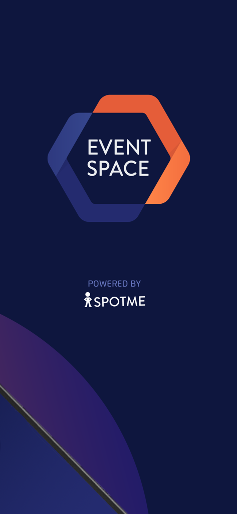 Écran de démarrage du logo Eventspace by SpotMe