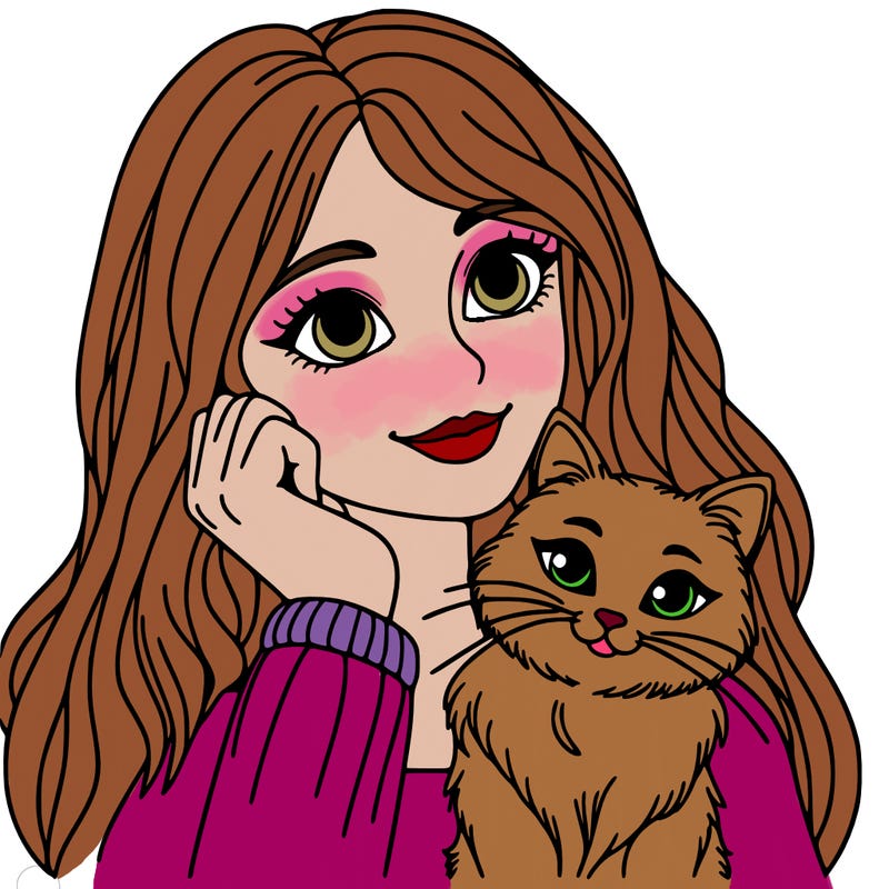 woman with cat