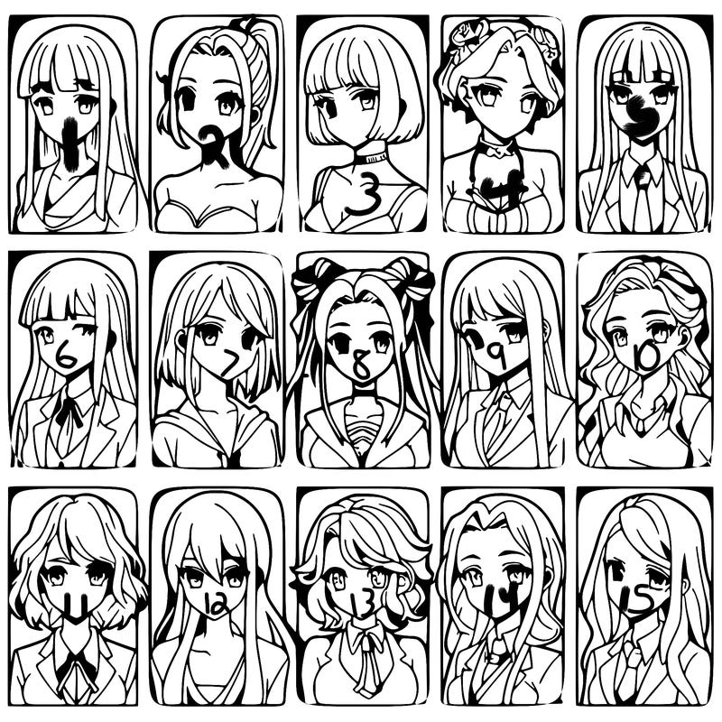 girls that look diffrent anime