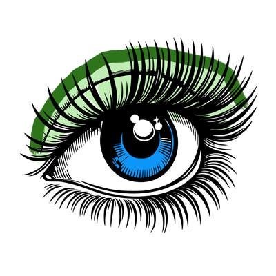 realistic eye long eylashes