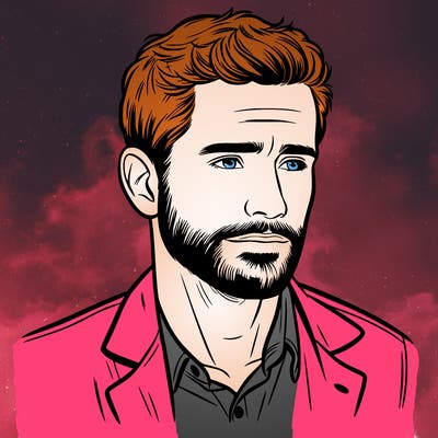 a man with a small beard realistic