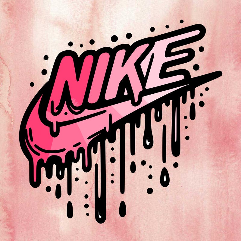 dripping nike logo