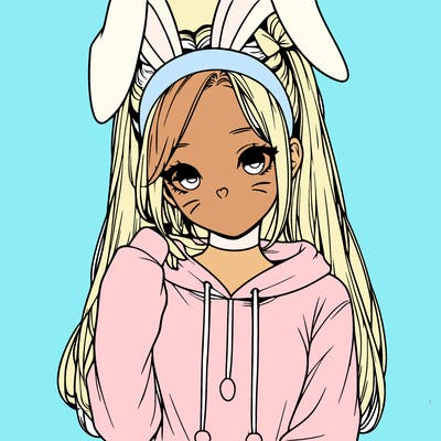realistic teen girl in a bunny outfit