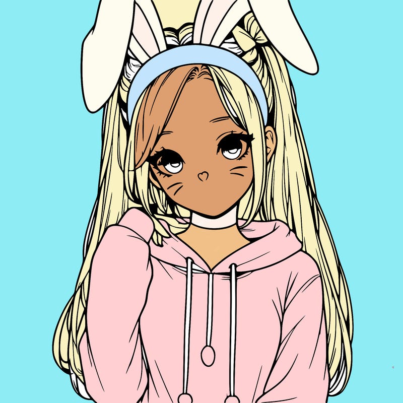 realistic teen girl in a bunny outfit