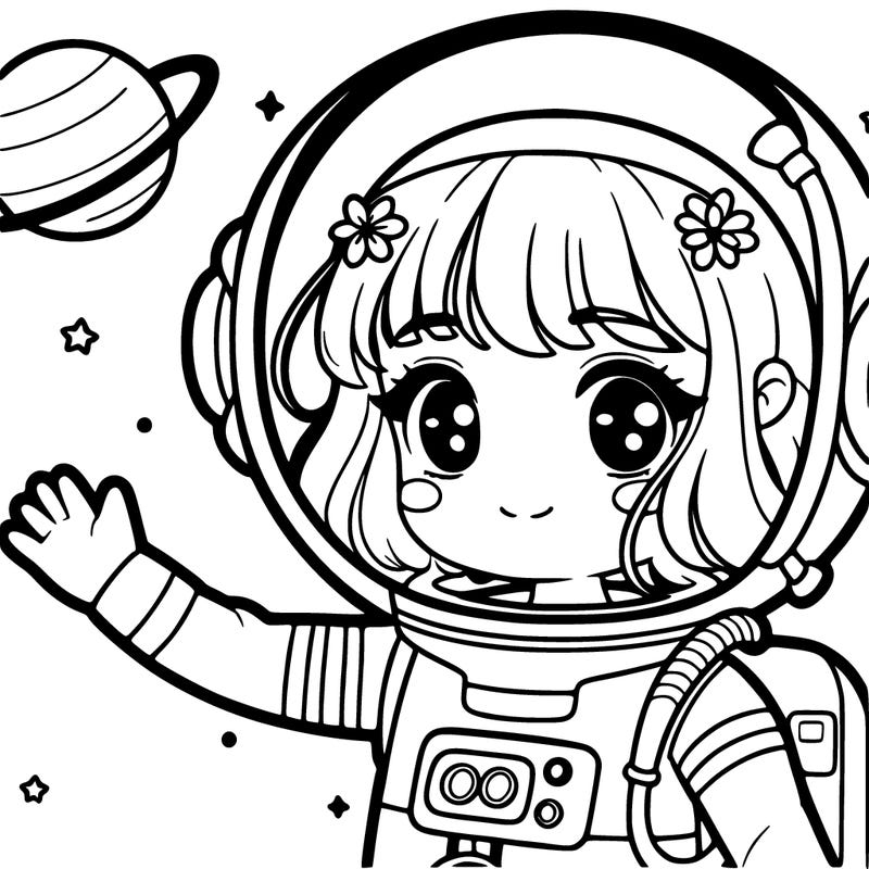 girl in a space suit